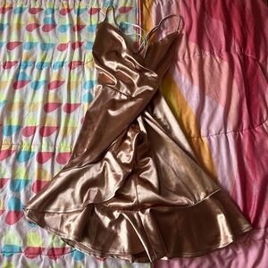 Satin Pink Slip Dress from Lulu’s